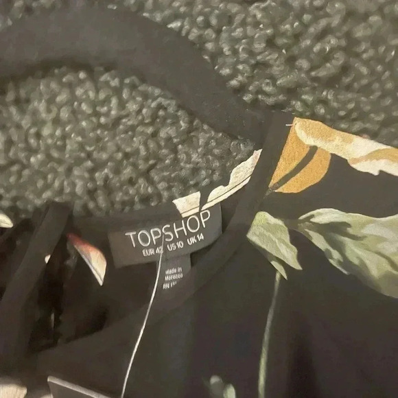 NWT Topshop Floral Ruffle Dress - Picture 5 of 5